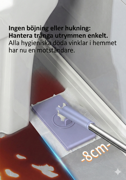 ClipMop™ Golvmopp med Klämfäste – Våt & Torr Städning – Slipp blöta händer (Hands-free)