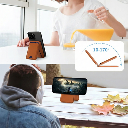 Magnetisk MagSafe-Plånbok för iPhone – 4200Gs Styrka, RFID-skydd & Stativ