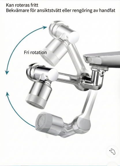 Premium Robotarm i Metall (Full Alloy) – 2 Vattenlägen & 1440° Rotation