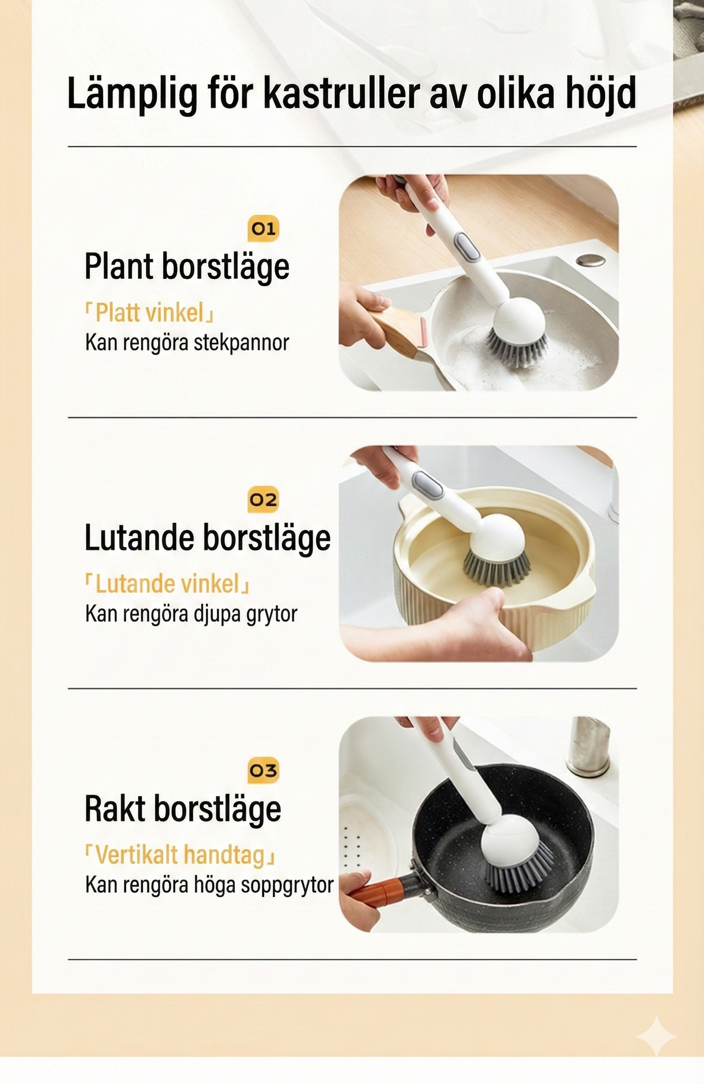 Diskborste med diskmedelsbehållare