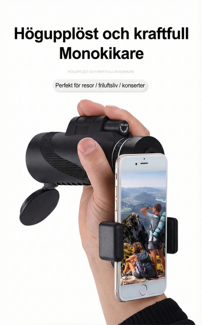 HD Monokikare med mobilhållare – 40x60 Zoom för fågelskådning & jakt