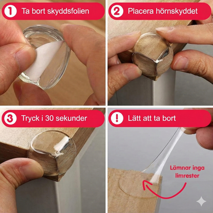 Återanvändbara Hörnskydd i Silikon – Skydda ditt barn från vassa kanter