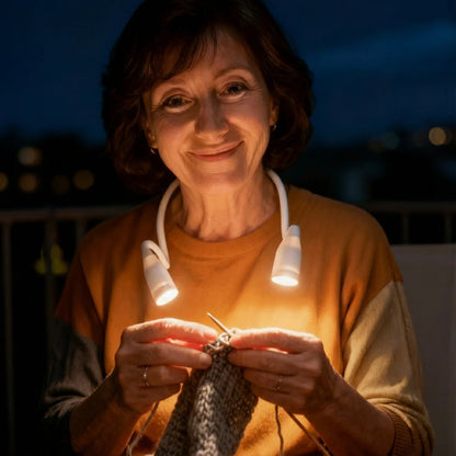 Nacklampa LED för Stickning & Läsning – Handsfree Ljus för Hantverk