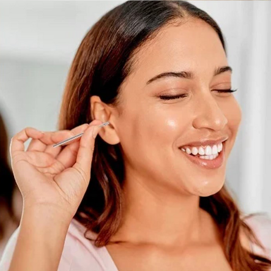 Bärbart Öronvax-set (6 delar) – Med Spiral & Sked (Inkl. Etui)