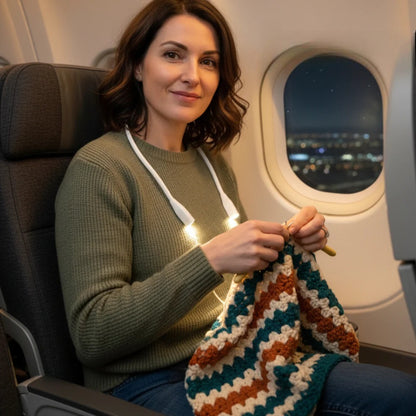 Nacklampa LED för Stickning & Läsning – Handsfree Ljus för Hantverk